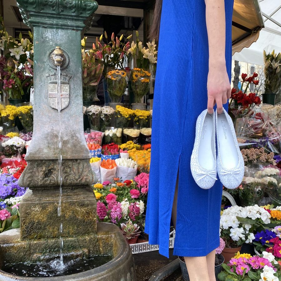 scarpa-ballerina-azzurra-intrecciata